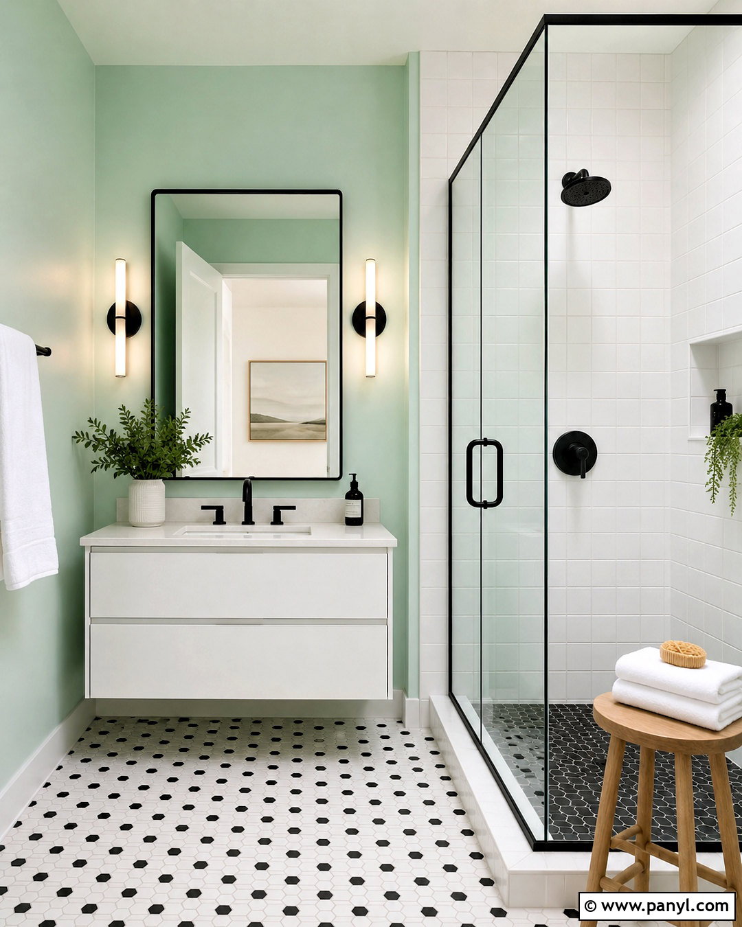 Mint Green Bathroom With Black Accents - 20 mint green bathroom ideas