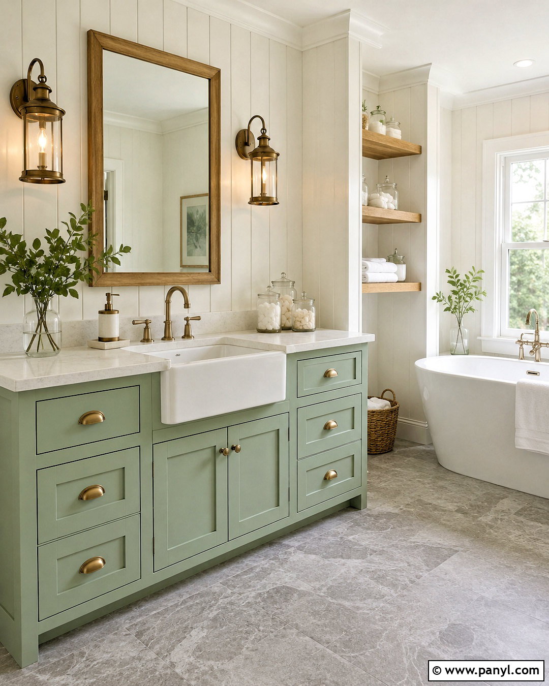 Mint Green Bathroom With Farmhouse Details - 20 mint green bathroom ideas