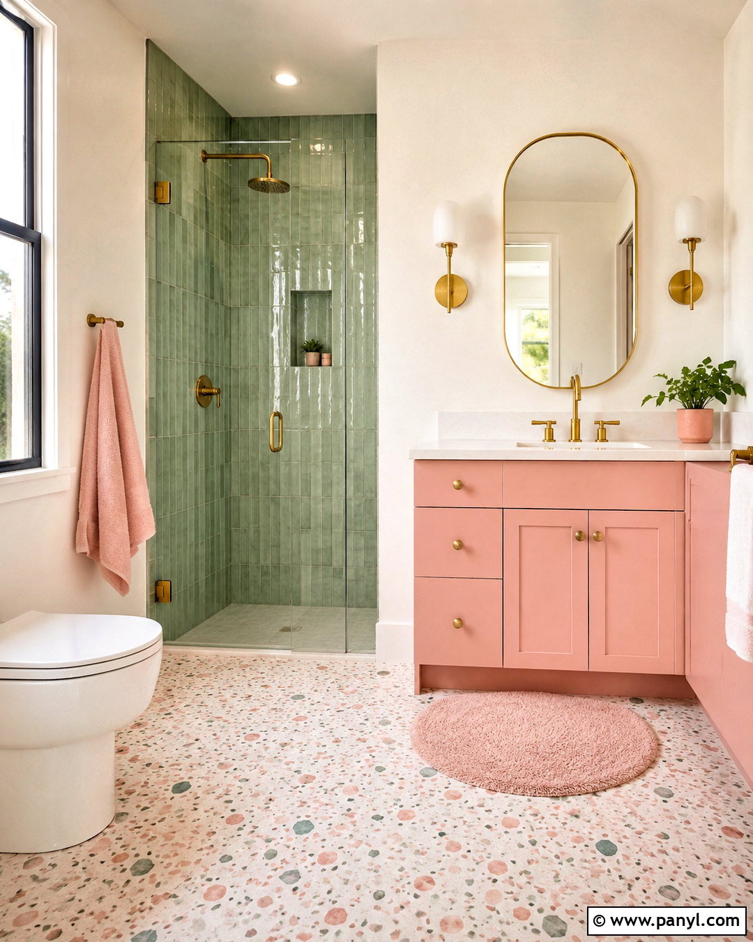 Mint Green Bathroom With Pink Details - 20 mint green bathroom ideas