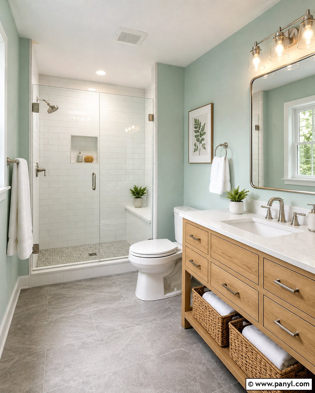 Mint Green Bathroom With White Subway Tile - 20 mint green bathroom ideas