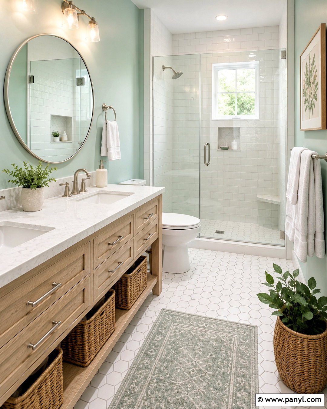 Mint Green Bathroom With White Tile - 20 mint green interior design ideas