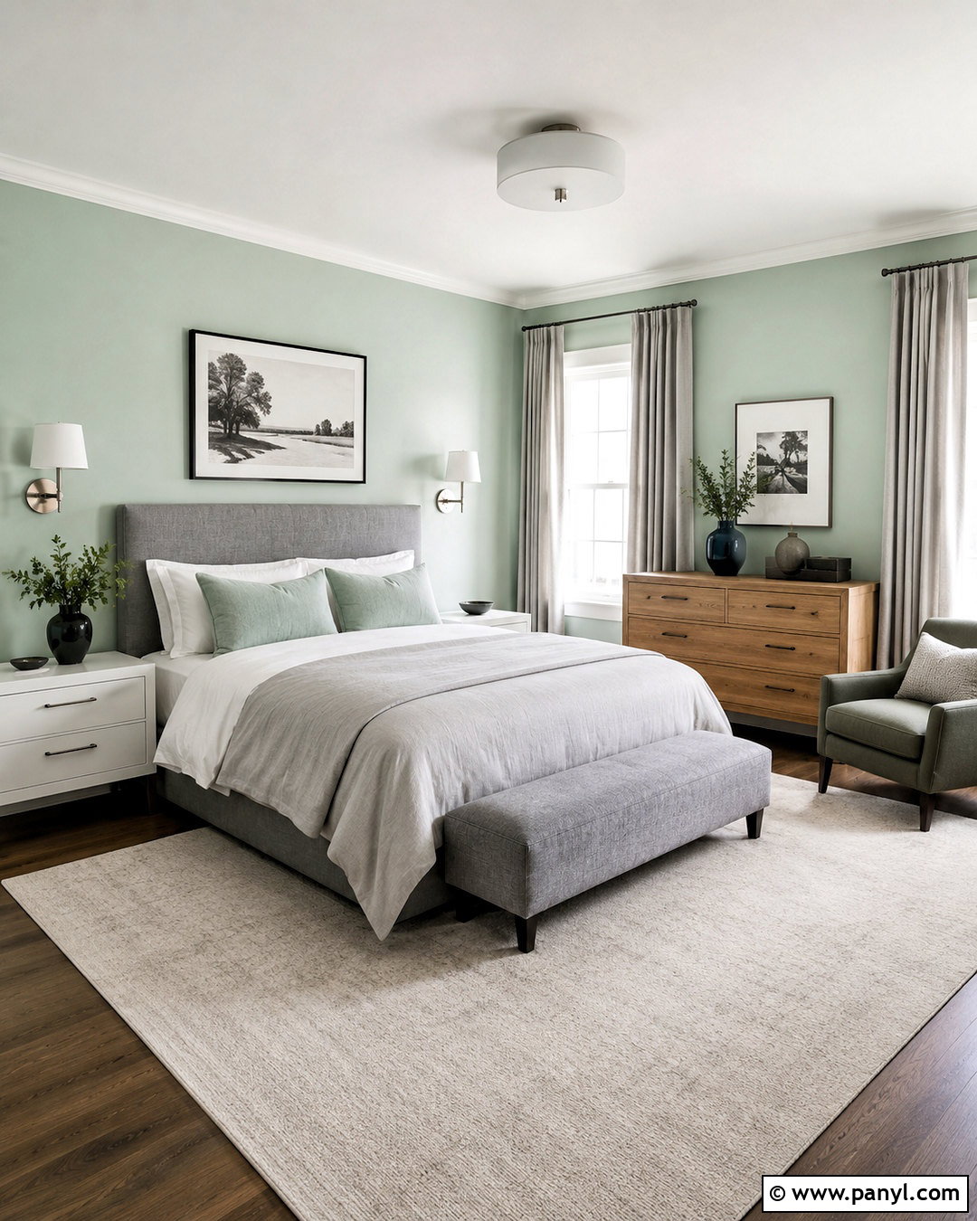 Mint Green Bedroom Walls With Soft Gray - 20 mint green bedroom walls
