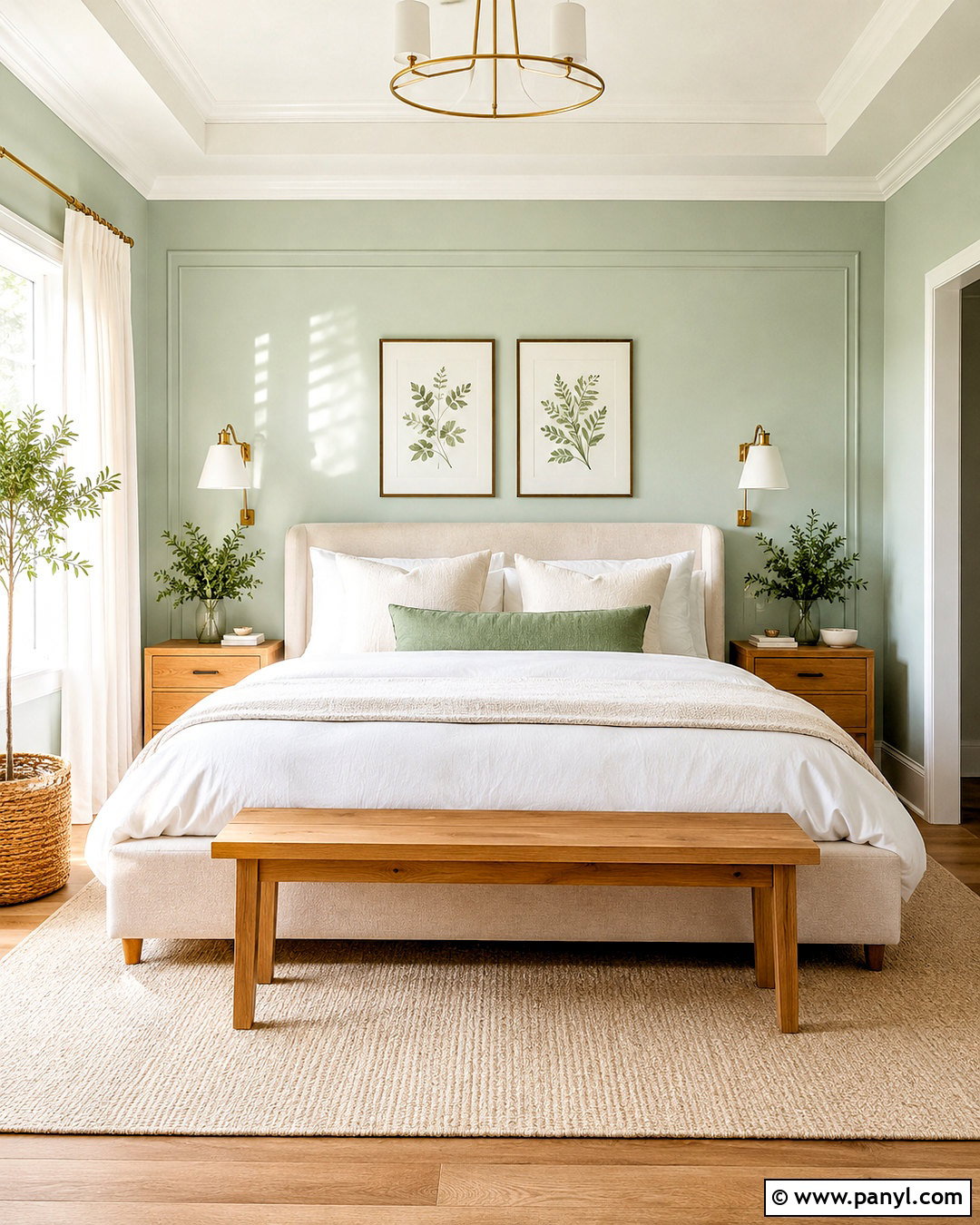 Mint Green Bedroom With White Bedding - 20 mint green interior design ideas