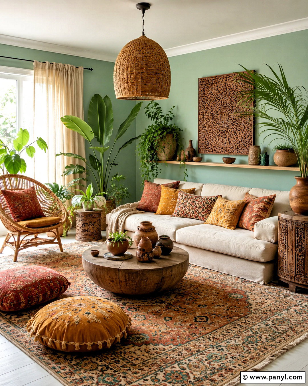 Mint Green Boho Living Room - 20 mint green living room ideas