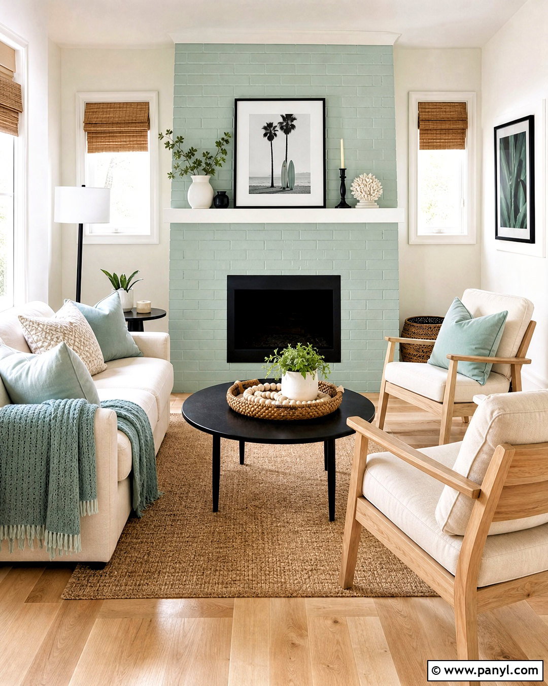 Mint Green Brick Fireplace - 20 green brick fireplace ideas