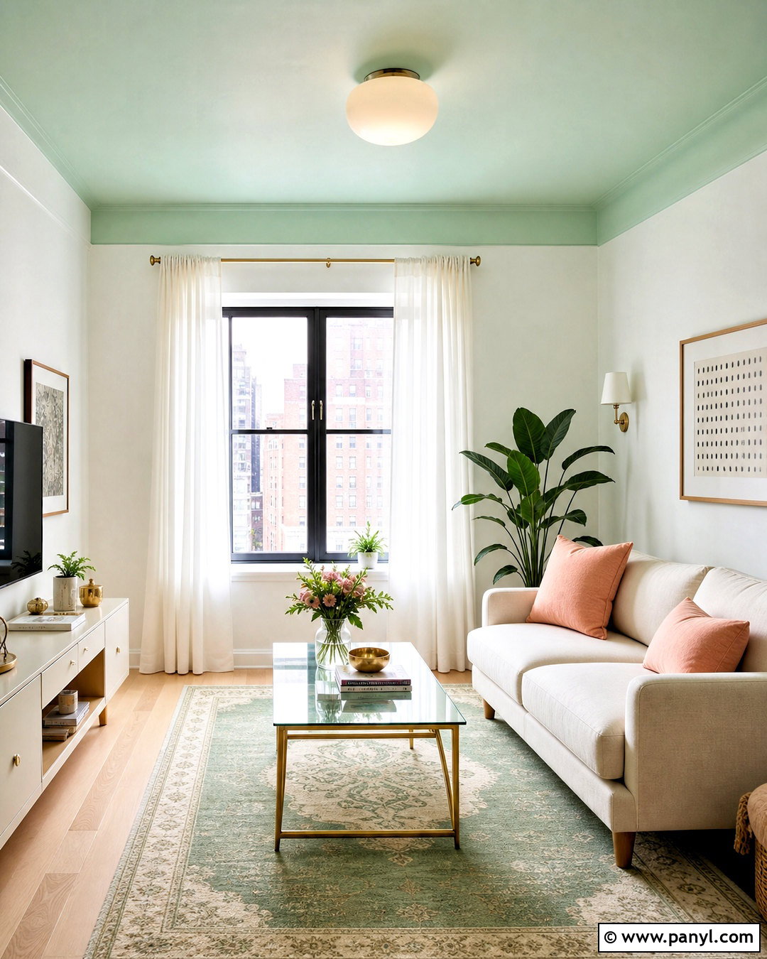 Mint Green Ceiling Living Room - 20 green ceiling living room ideas