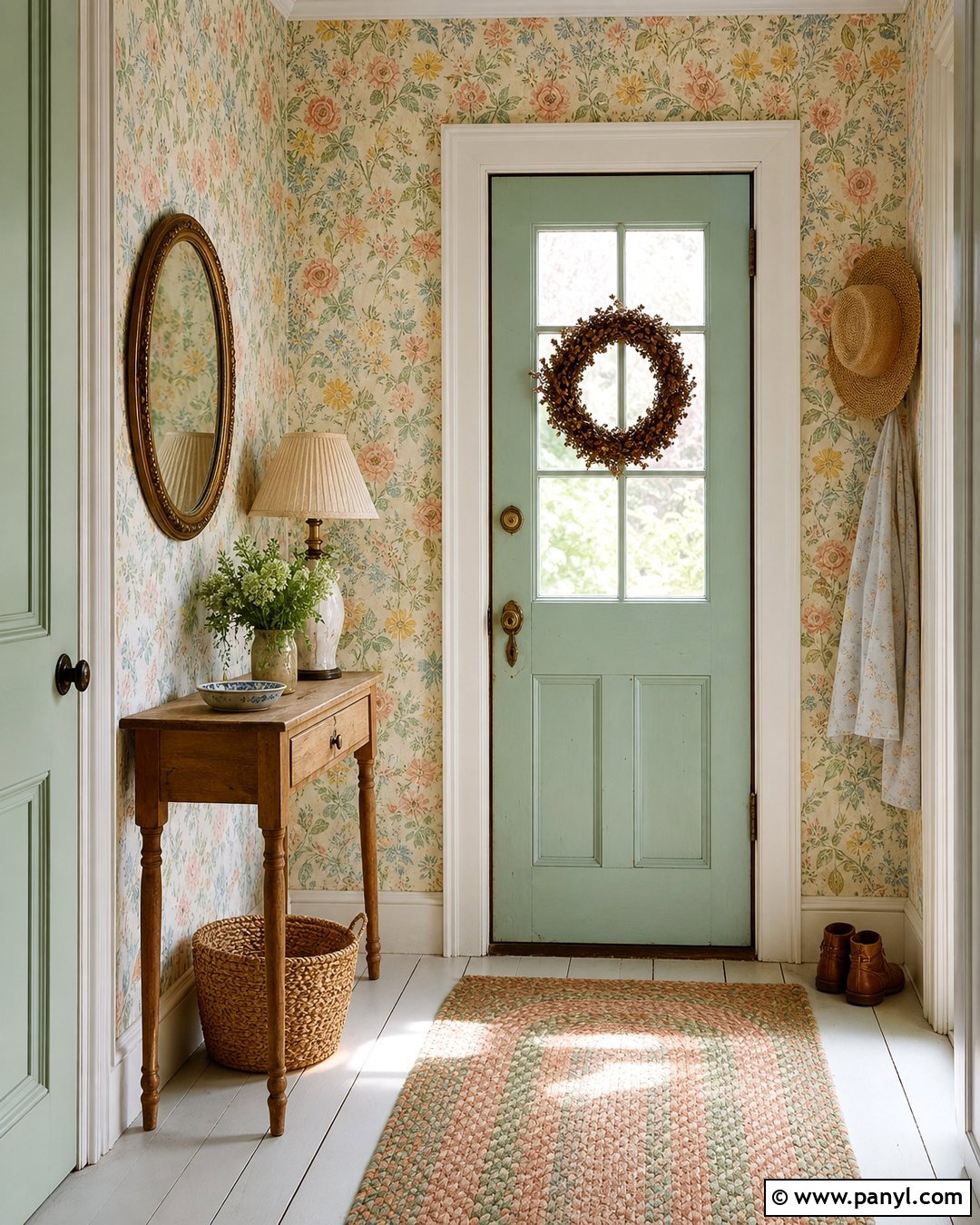 20 Green Door With Patterned Wall Ideas for Standout Entries