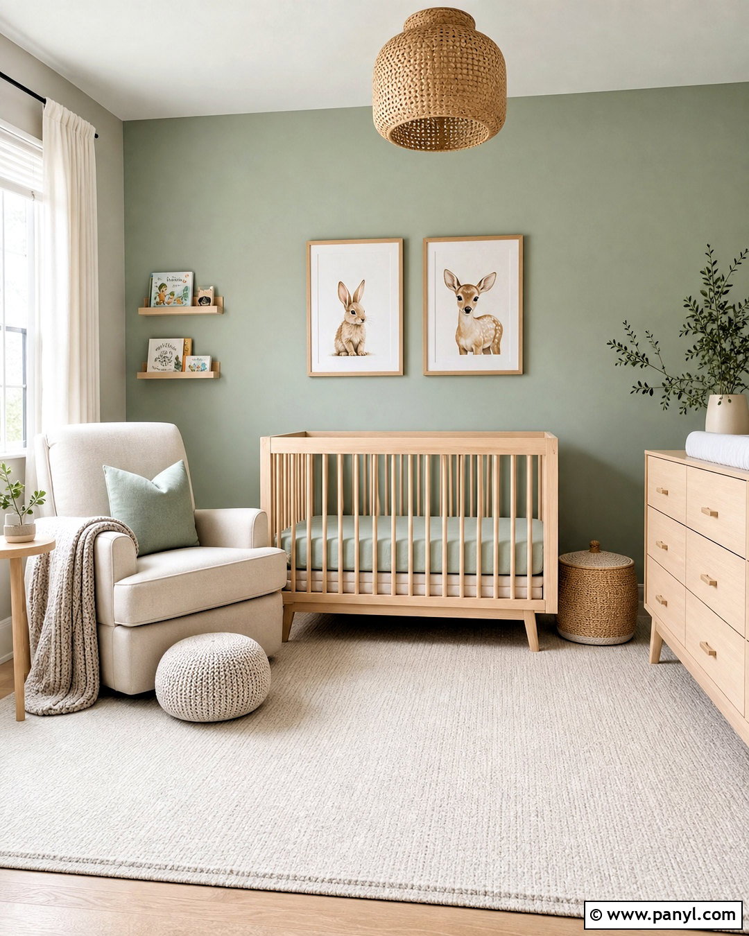 Mint Green Feature Wall Nursery - 20 green feature wall ideas
