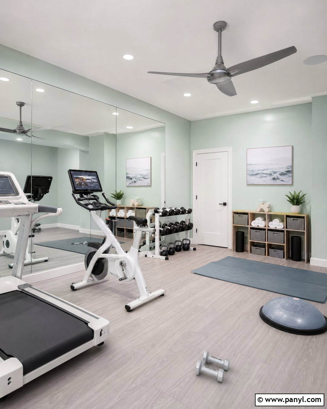 Mint Green Home Gym Walls - 30 Home Gym Wall Color Ideas