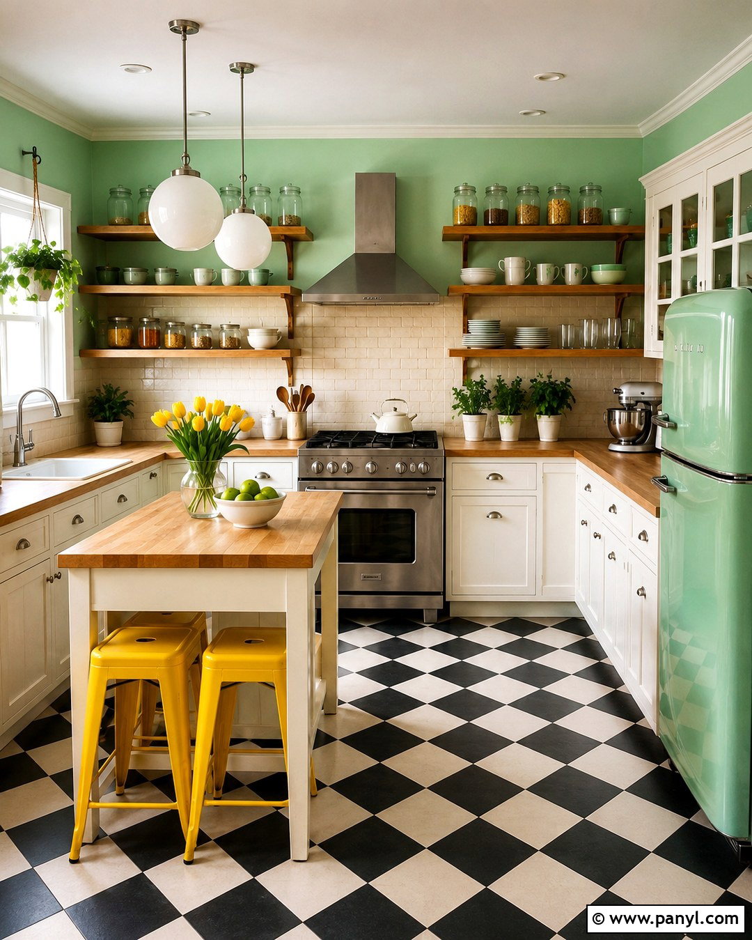 Mint Green Kitchen Walls - 20 Bright Kitchen Wall Colors