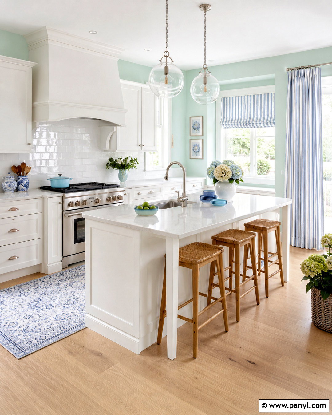 Mint Green Kitchen Walls - 35 white kitchen cabinets wall color ideas