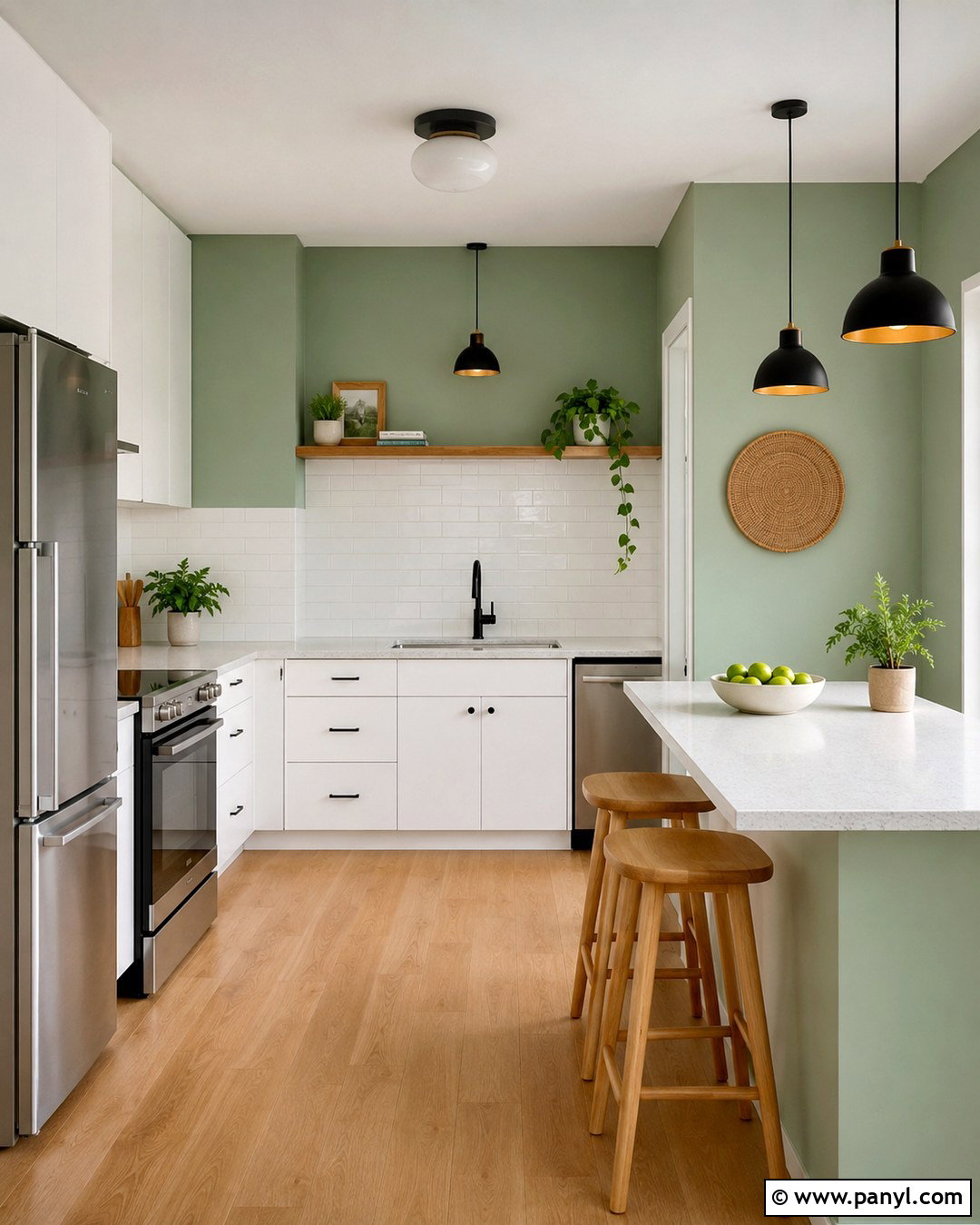 Mint Green Kitchen Walls - 20 Best Green Color For Kitchen Walls