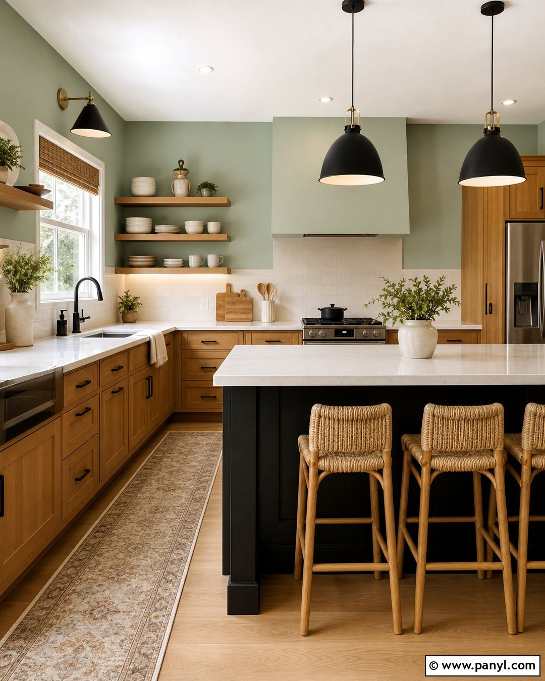 Mint Green Kitchen With Oak Cabinets - 30 mint green paint walls