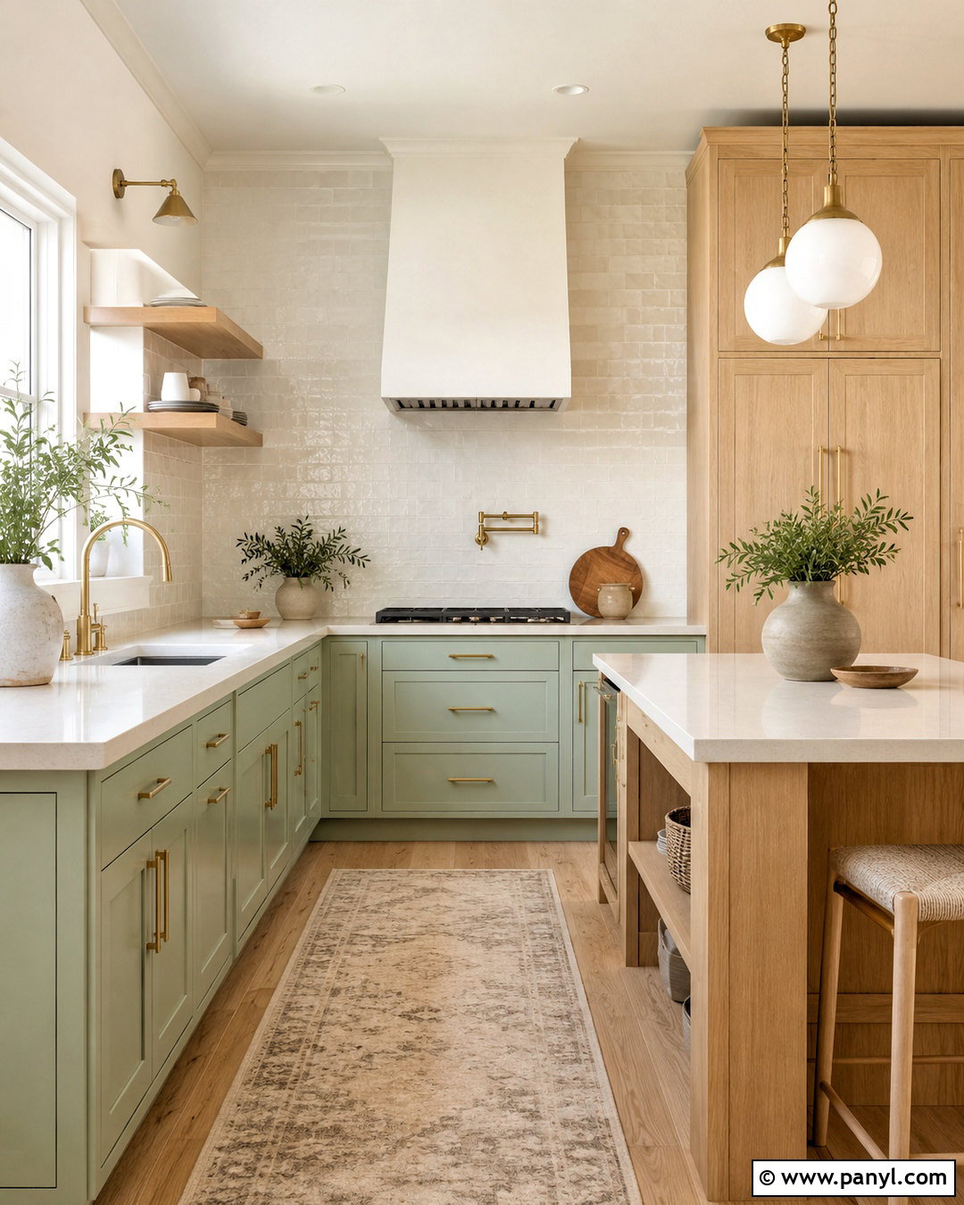 Mint Green Kitchen With Wood Cabinets - 20 mint green interior design ideas