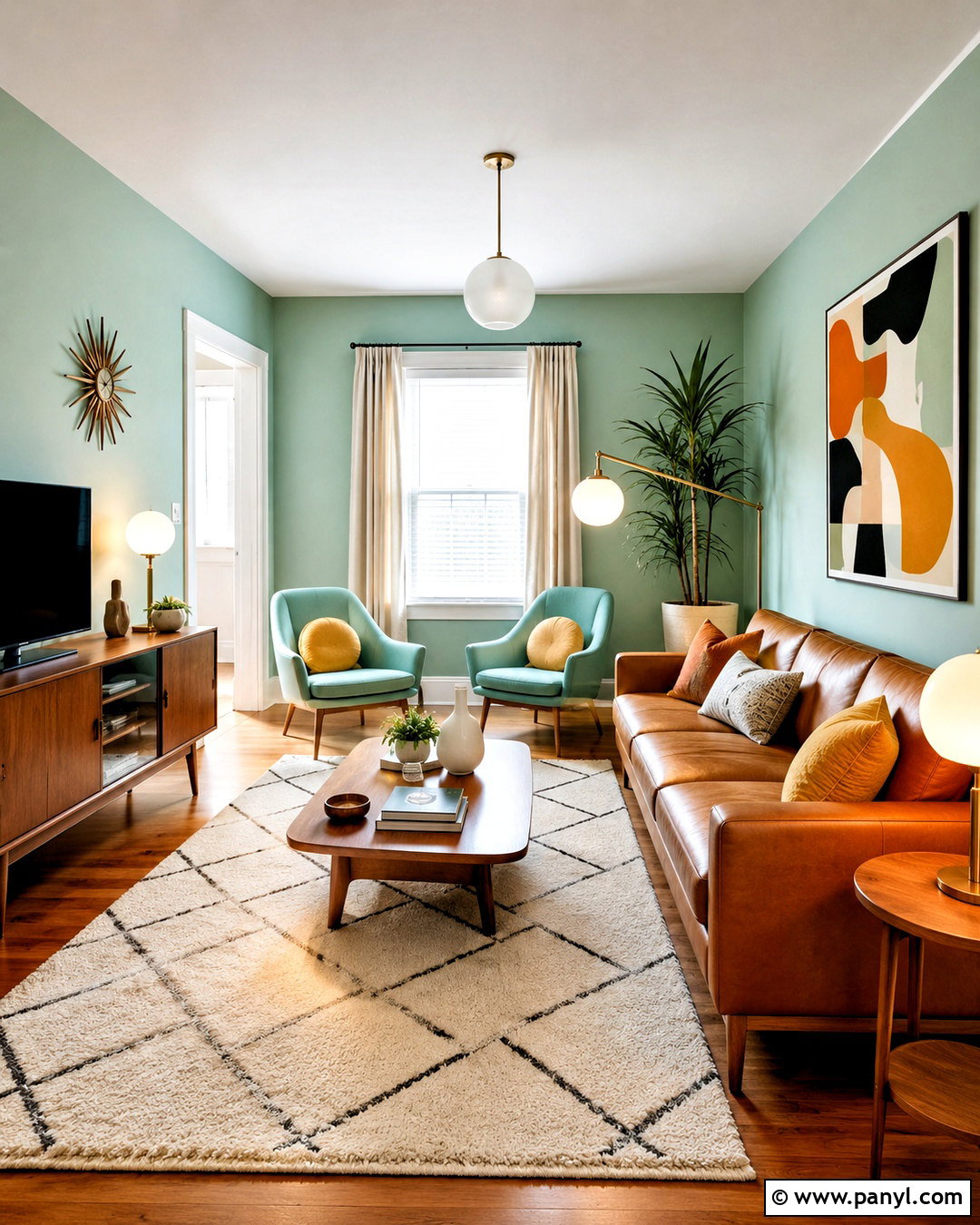 Mint Green Mid Century Living Room - 20 mint green living room ideas