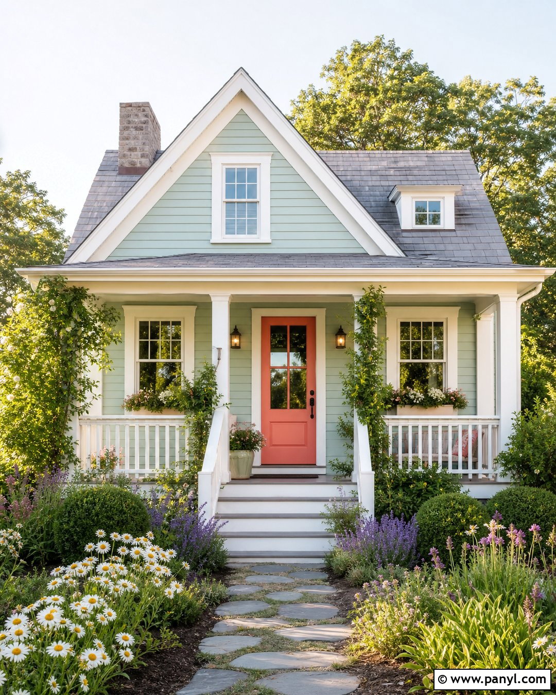 Mint Green Outside Wall Colour With Ivory - 35 outside wall colour ideas