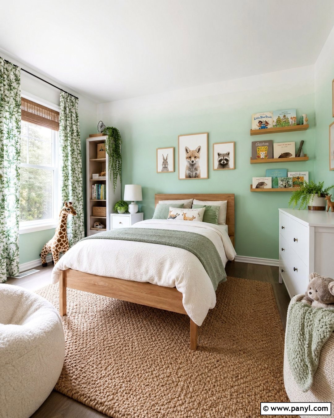 Mint Green Pastel Ombre Wall - 20 Pastel Ombre Wall In Kids Room Ideas