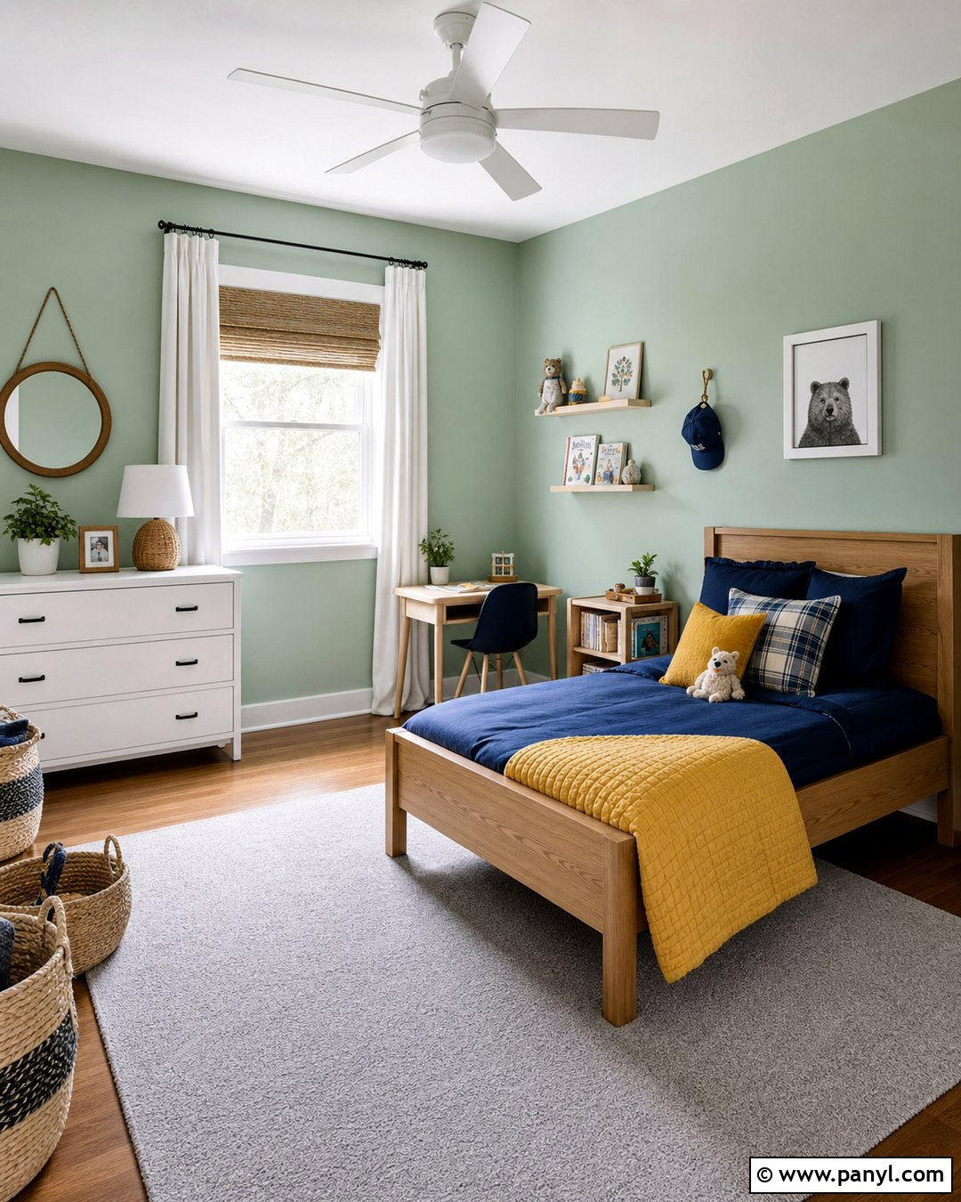 Mint Green Satin Kids Room Walls - 30 satin paint on walls