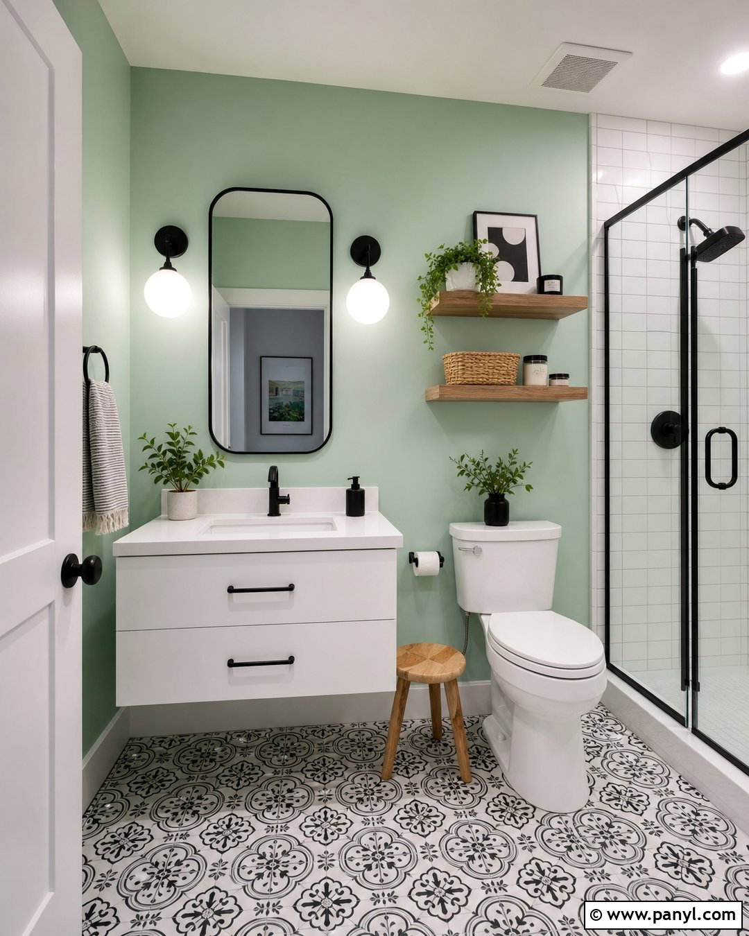 Mint Green Small Bathroom Walls - 25 Small Bathroom Wall Color Ideas