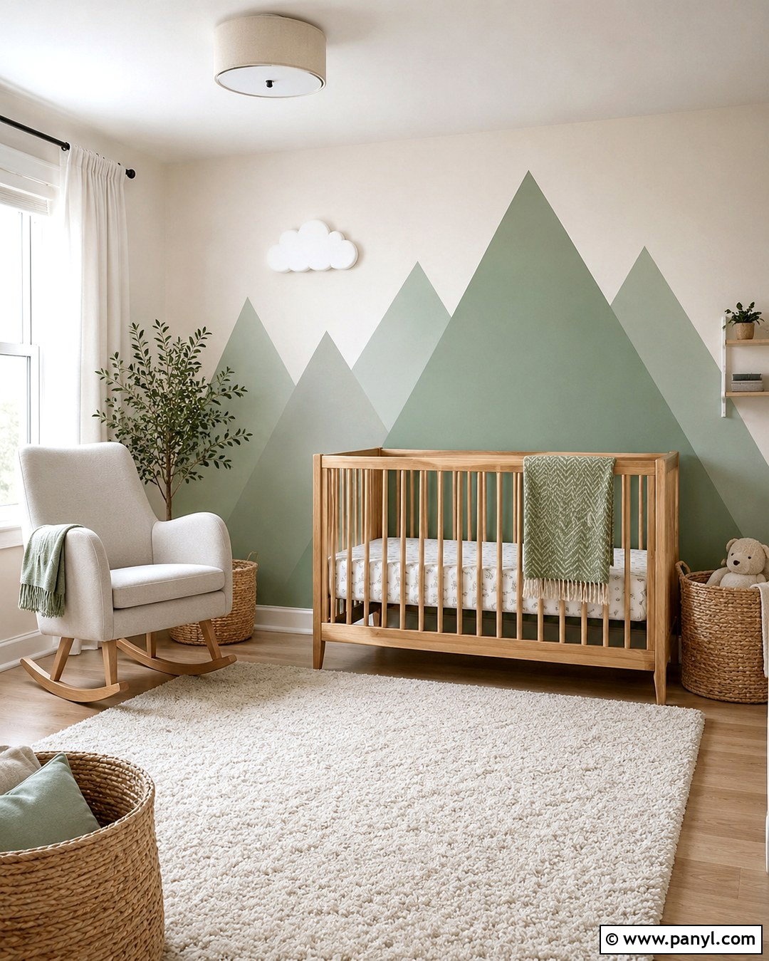 20 Green Triangle Wall Paint Ideas: Bold Geometric Looks