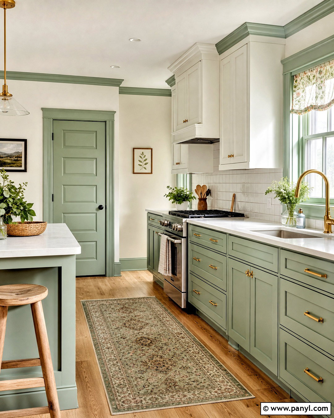 Mint Green Trim Kitchen - 20 green trim interior ideas
