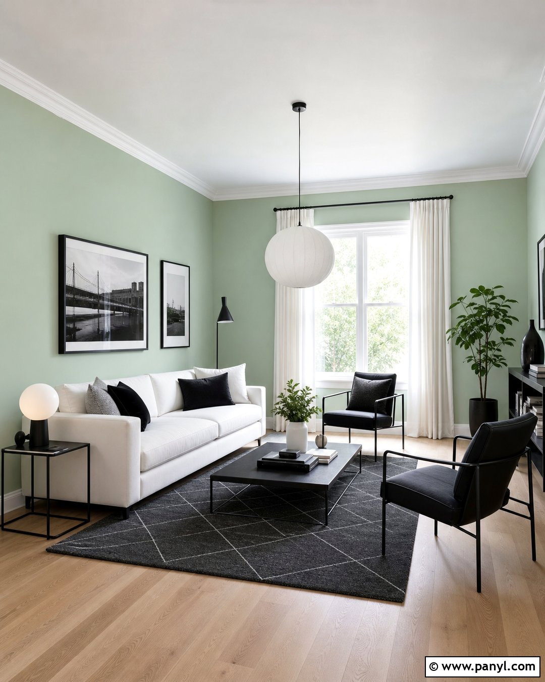 Mint Green Walls With Black And White Decor - 30 mint green paint walls
