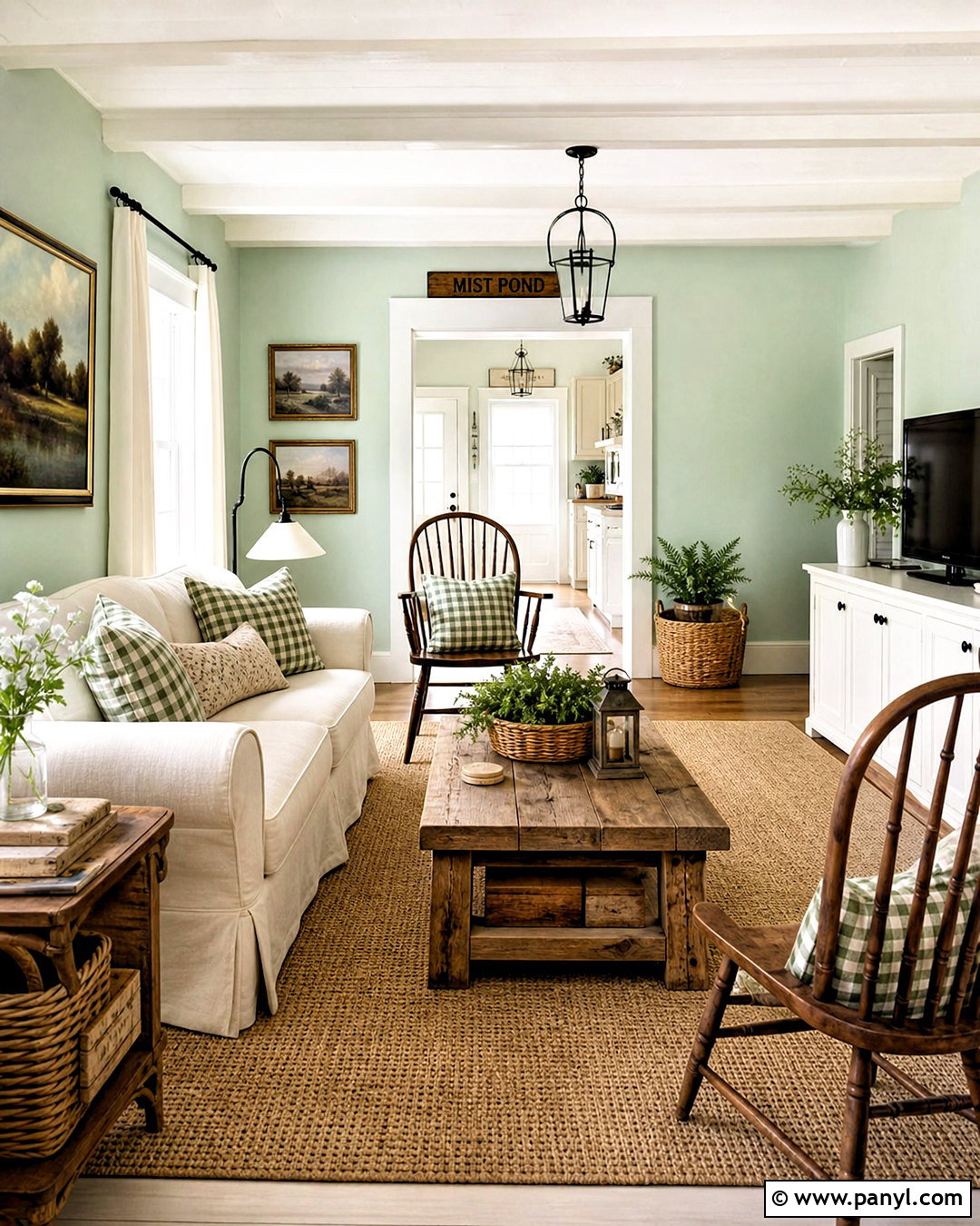 Mint Green Walls With Farmhouse Decor - 20 mint green walls living room ideas