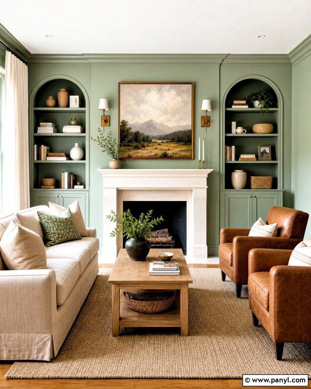 Mint Green Walls With Fireplace - 20 mint green walls living room ideas