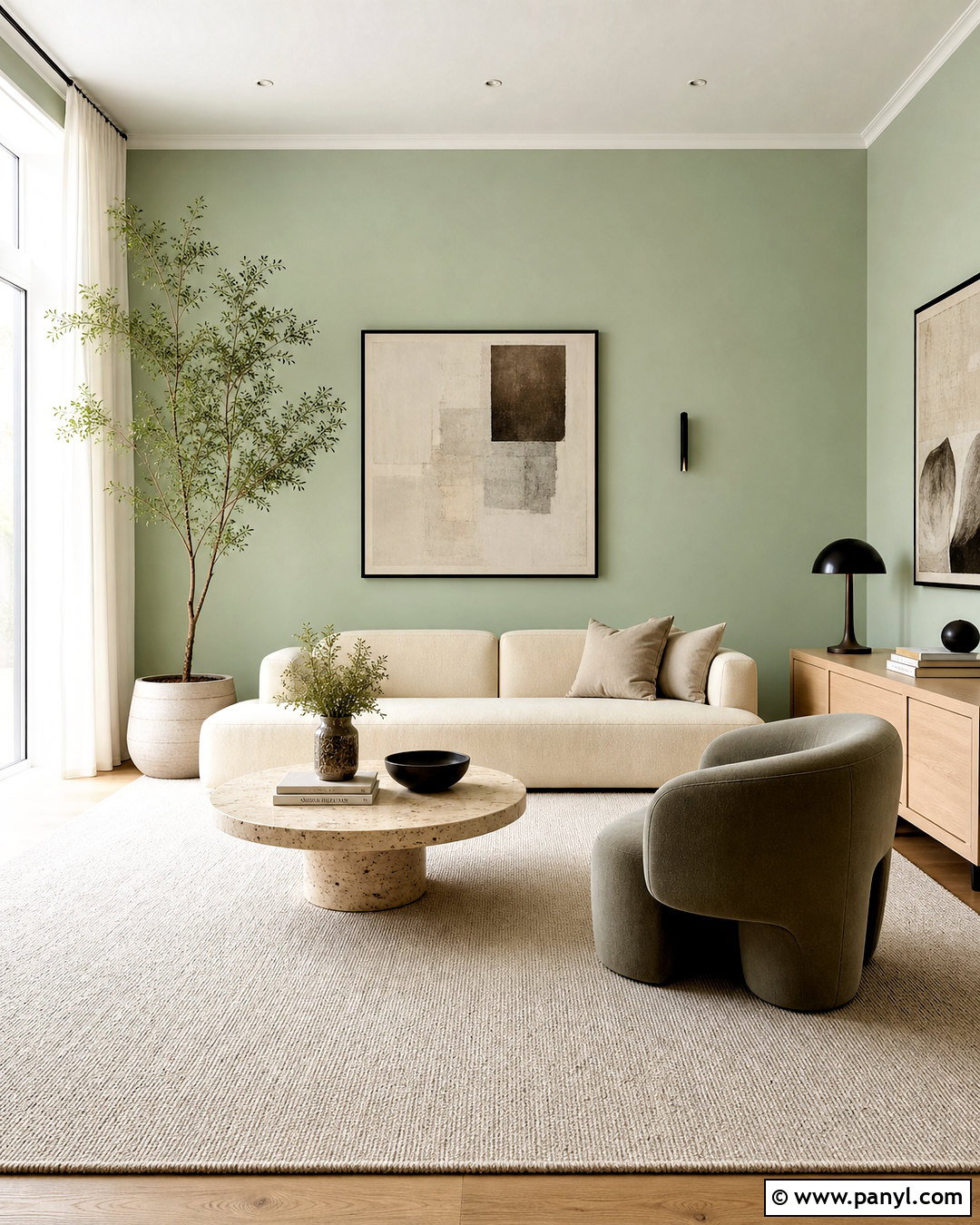 Mint Green Walls With Modern Minimalist Decor - 20 mint green walls living room ideas