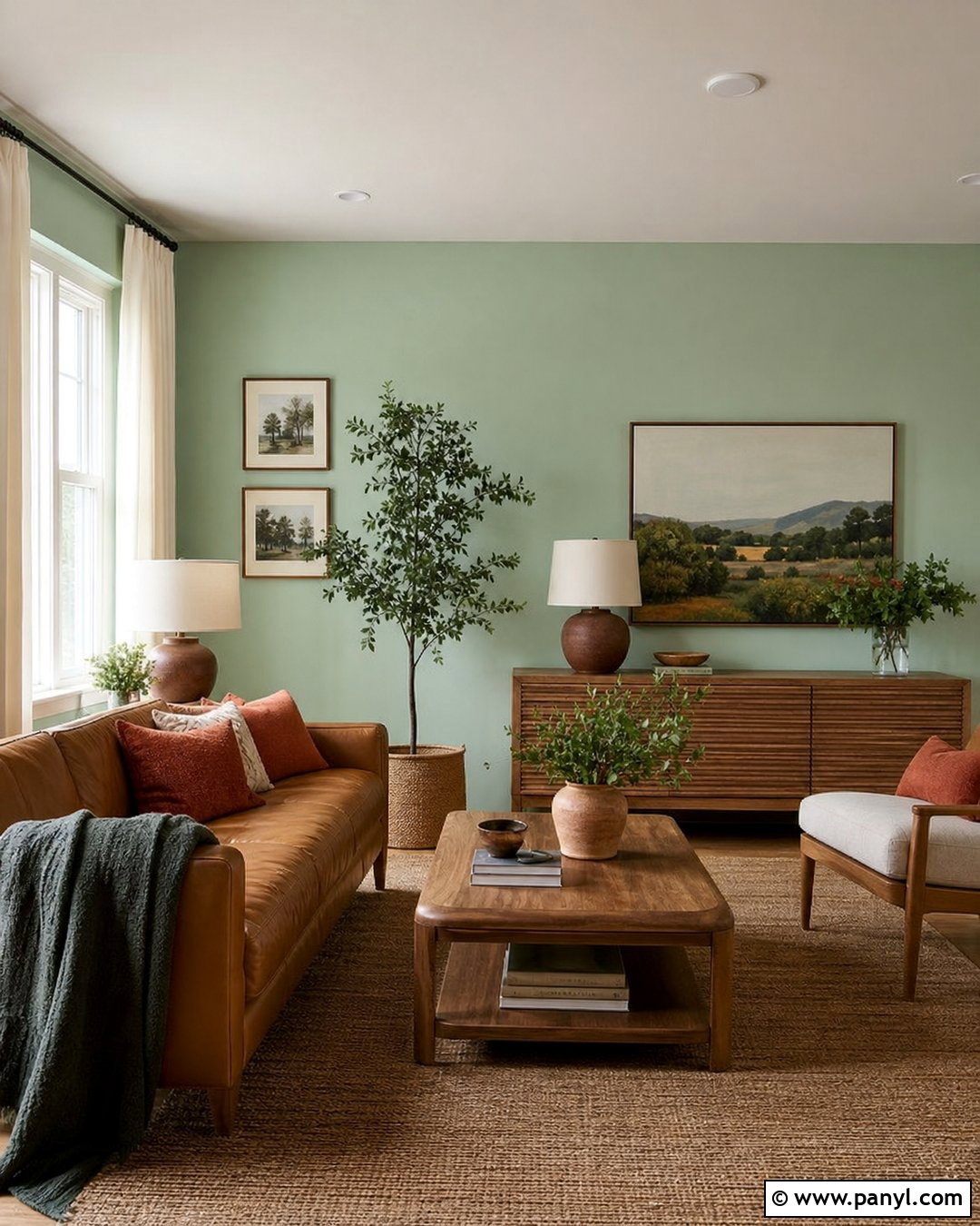 Mint Green Walls With Warm Wood Furniture - 30 mint green paint walls