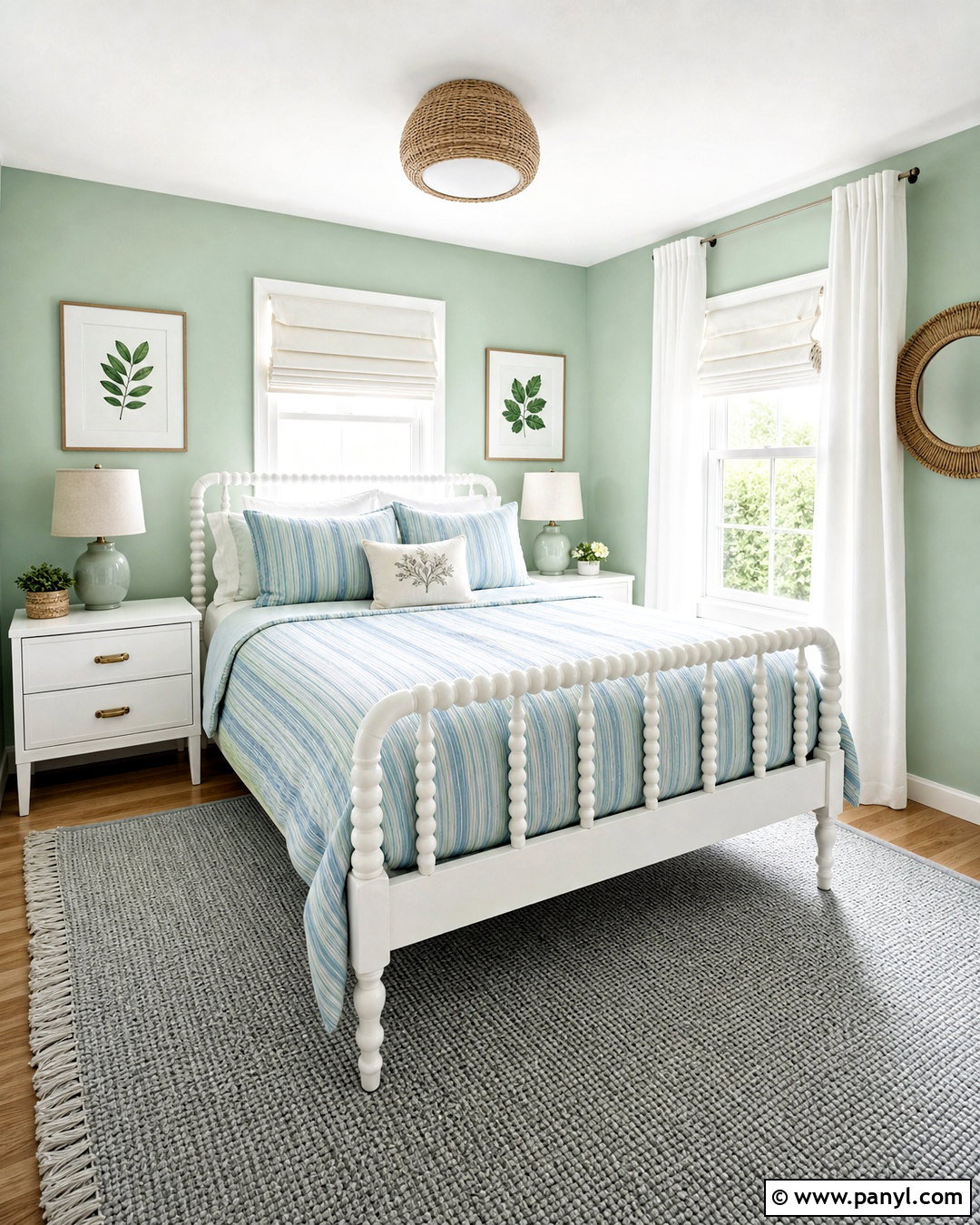 Mint Green Walls With White Furniture - 20 bedroom ideas green walls