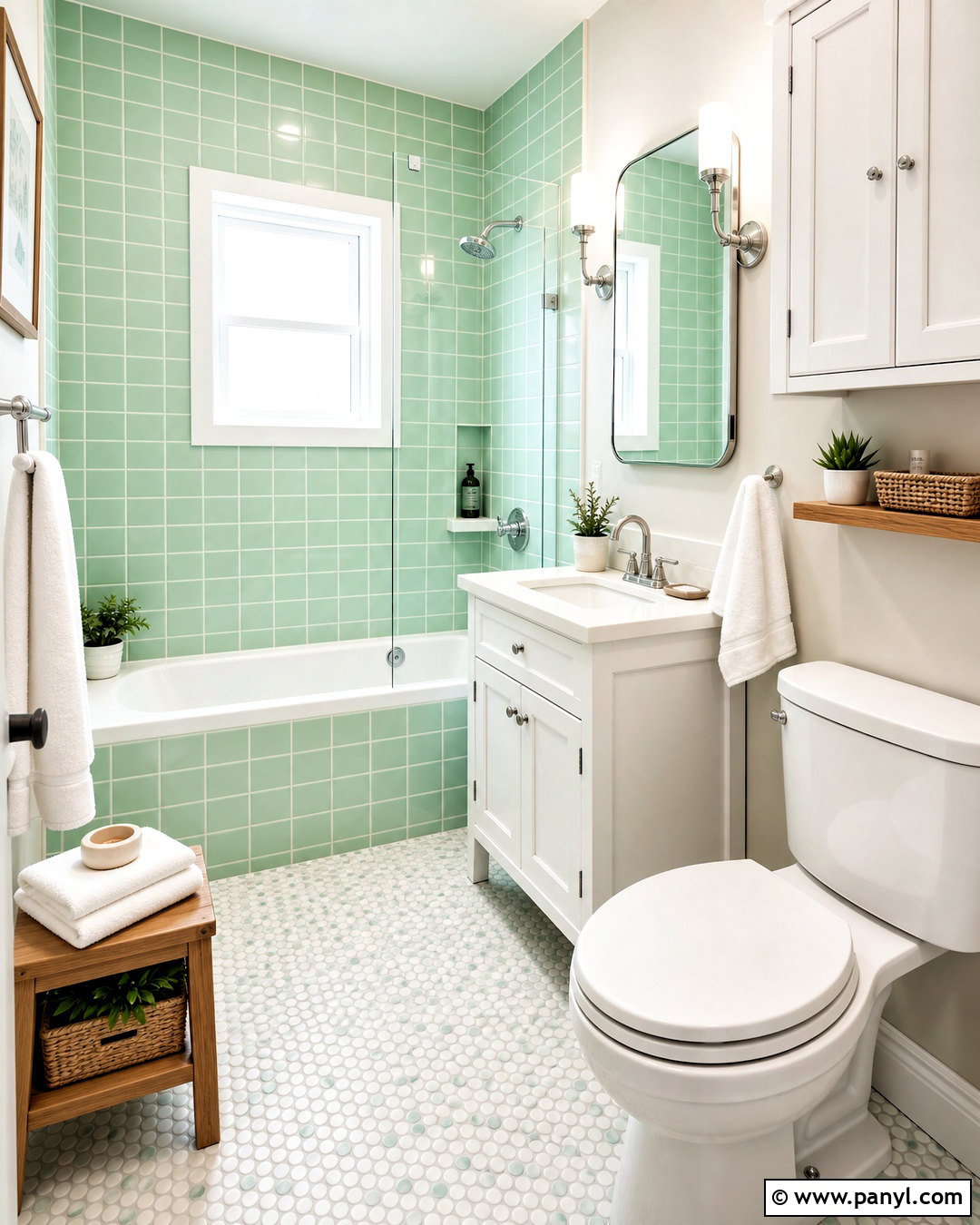 Mint Green and White Bathroom - 20 green and white bathroom ideas