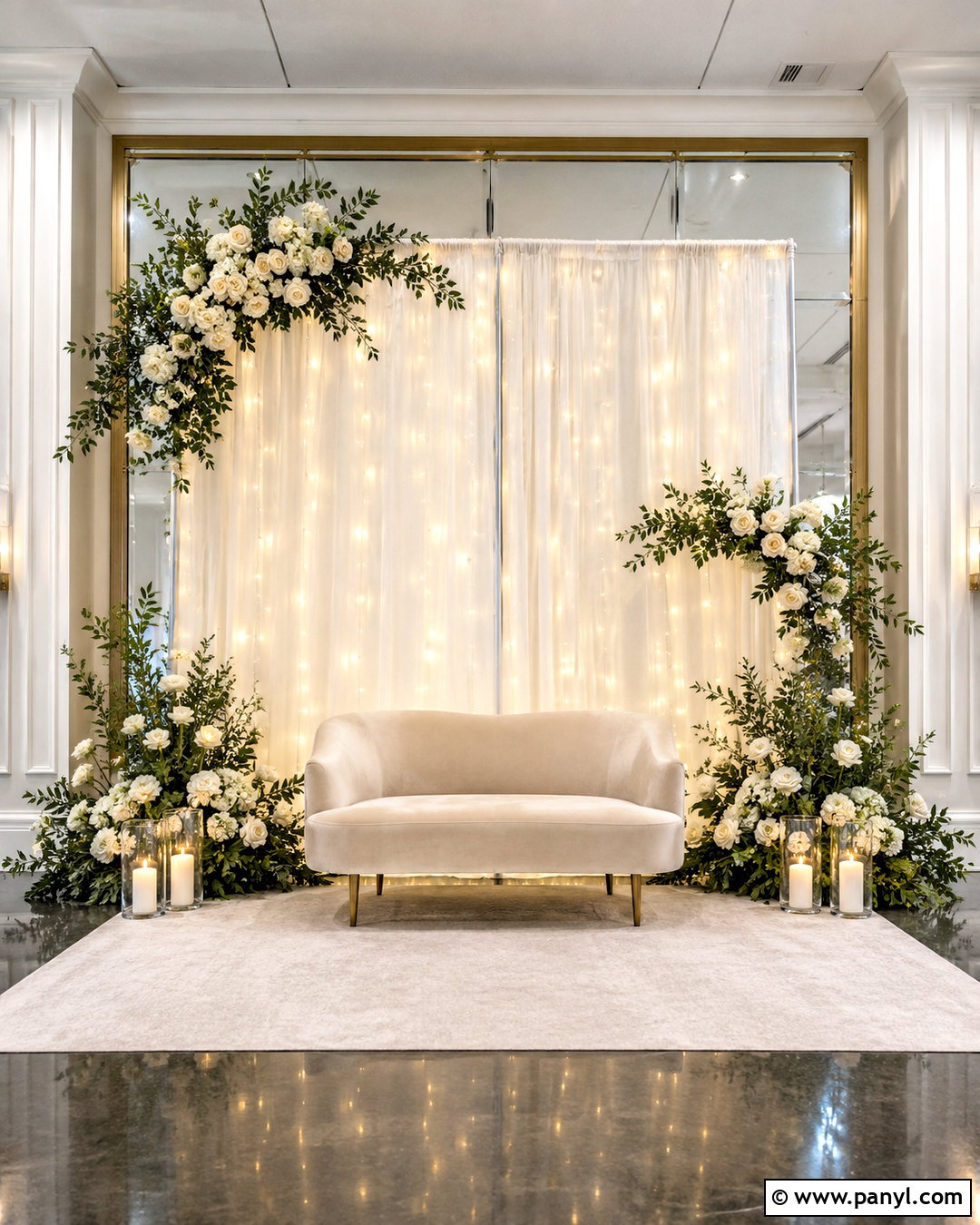 Mirror Backdrop With Lights - 20 mirror backdrop ideas