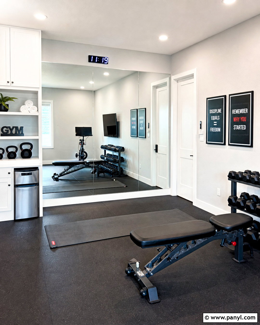 Mirror Home Gym Accent Wall - 20 home gym accent wall ideas