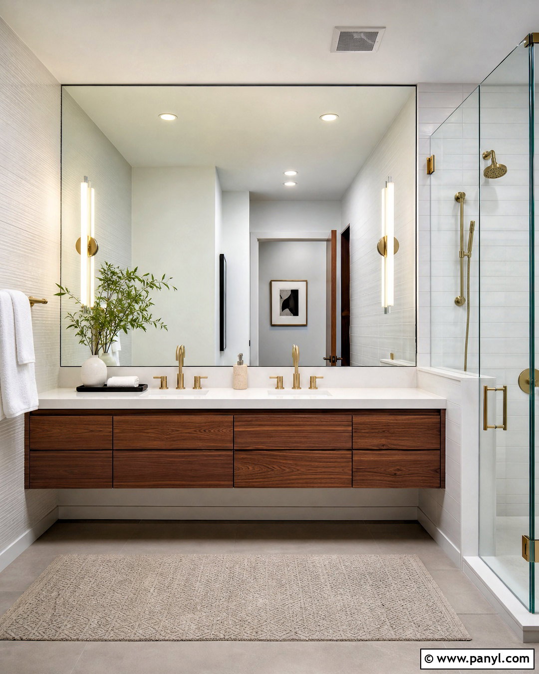 Mirrored Bathroom Wall - 20 bathroom wall design ideas