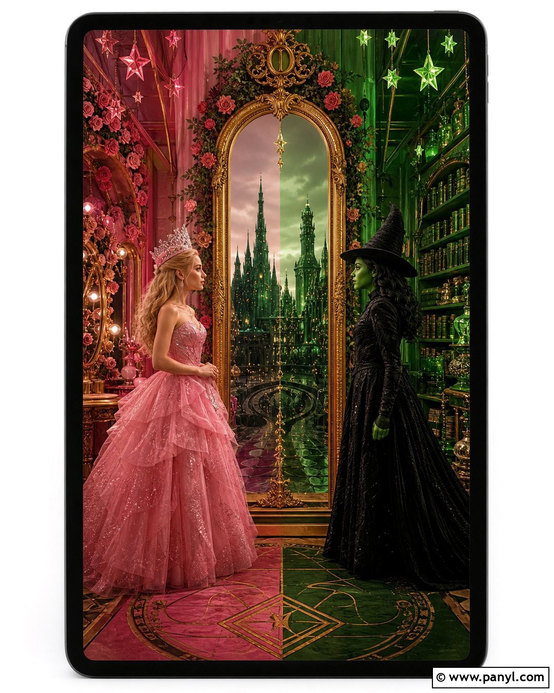 Mirrored Glinda And Elphaba Wallpaper - 30 Glinda And Elphaba Wallpaper Ideas