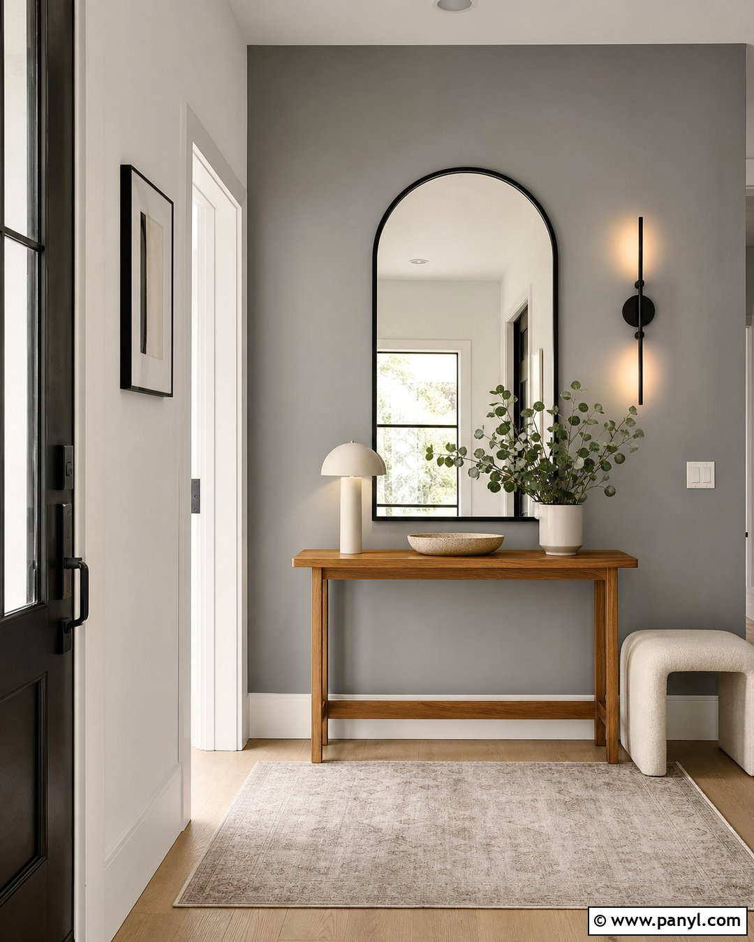 Mirrored Grey Feature Wall - 30 Grey Feature Wall Ideas