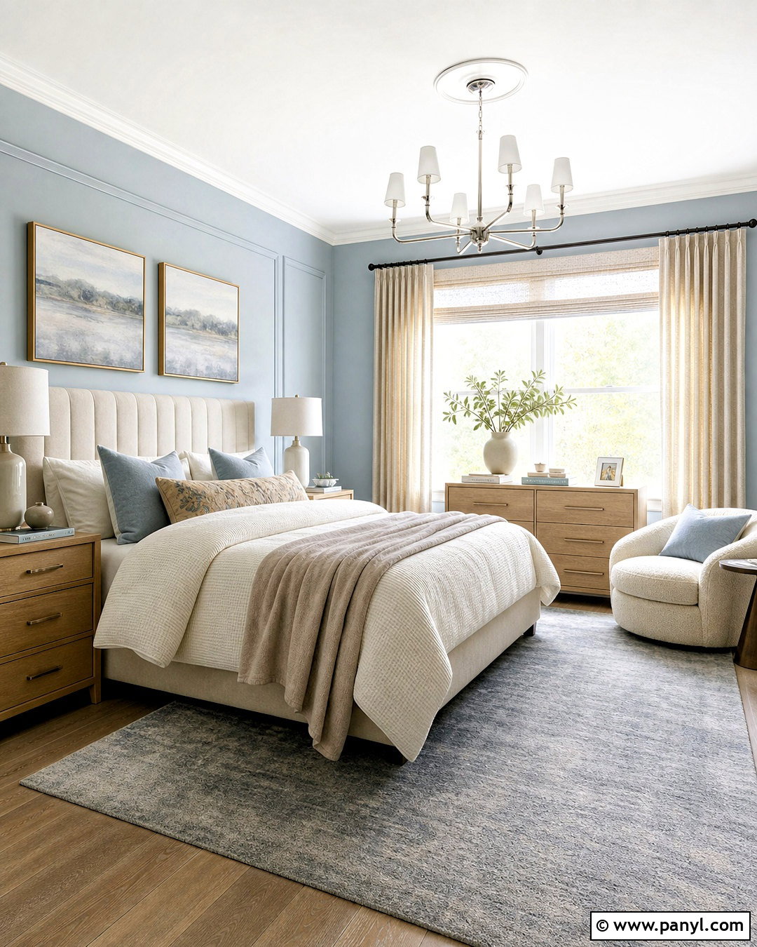 Misty Blue Bedroom - 20 blue paint colors for bedroom ideas