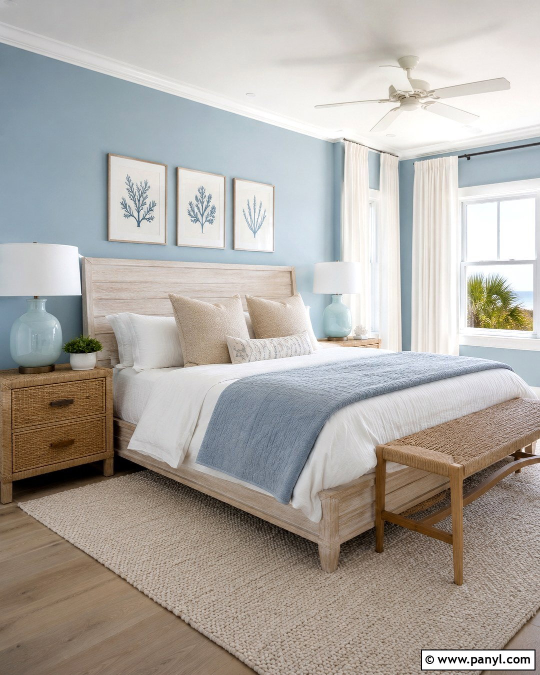 Misty Blue Walls - 20 Beachy Wall Colors