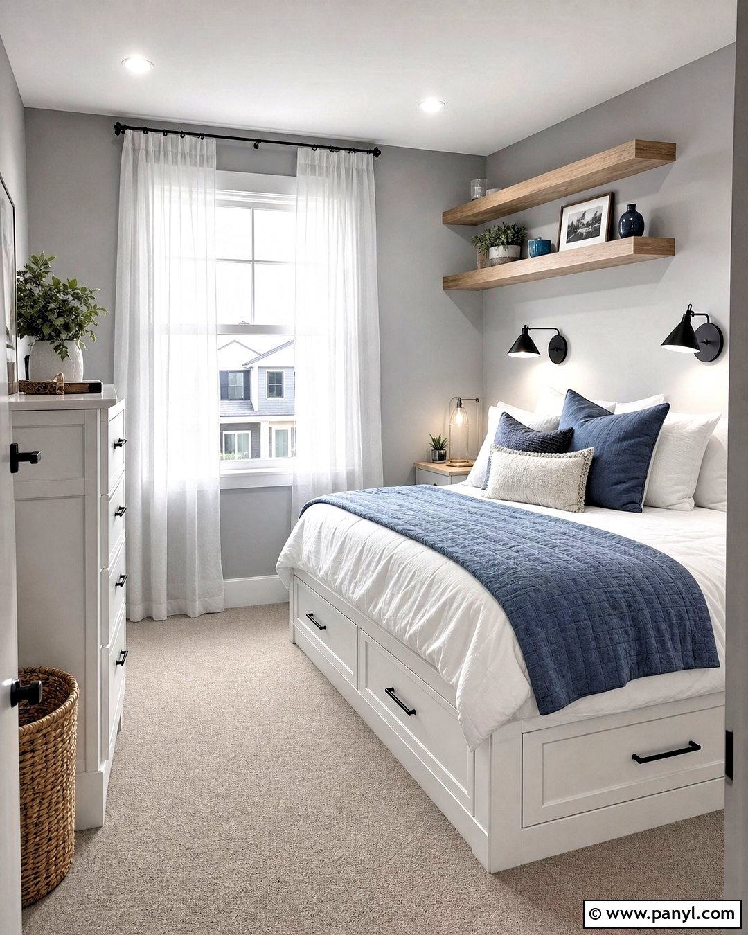 Misty Gray Small Bedroom - 20 small bedroom wall colors