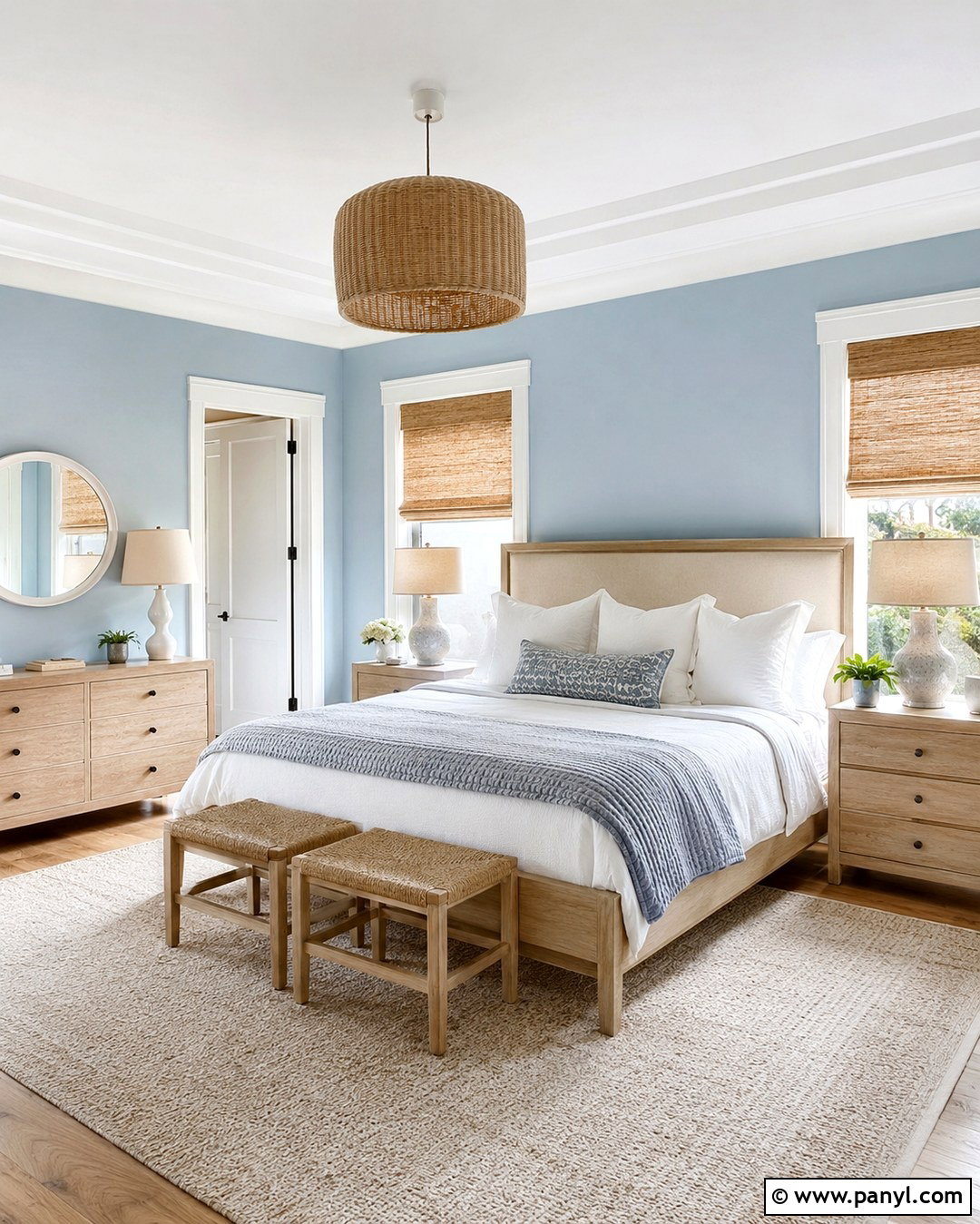 Misty Sky Blue Accent Wall - 20 Coastal Accent Wall Colors