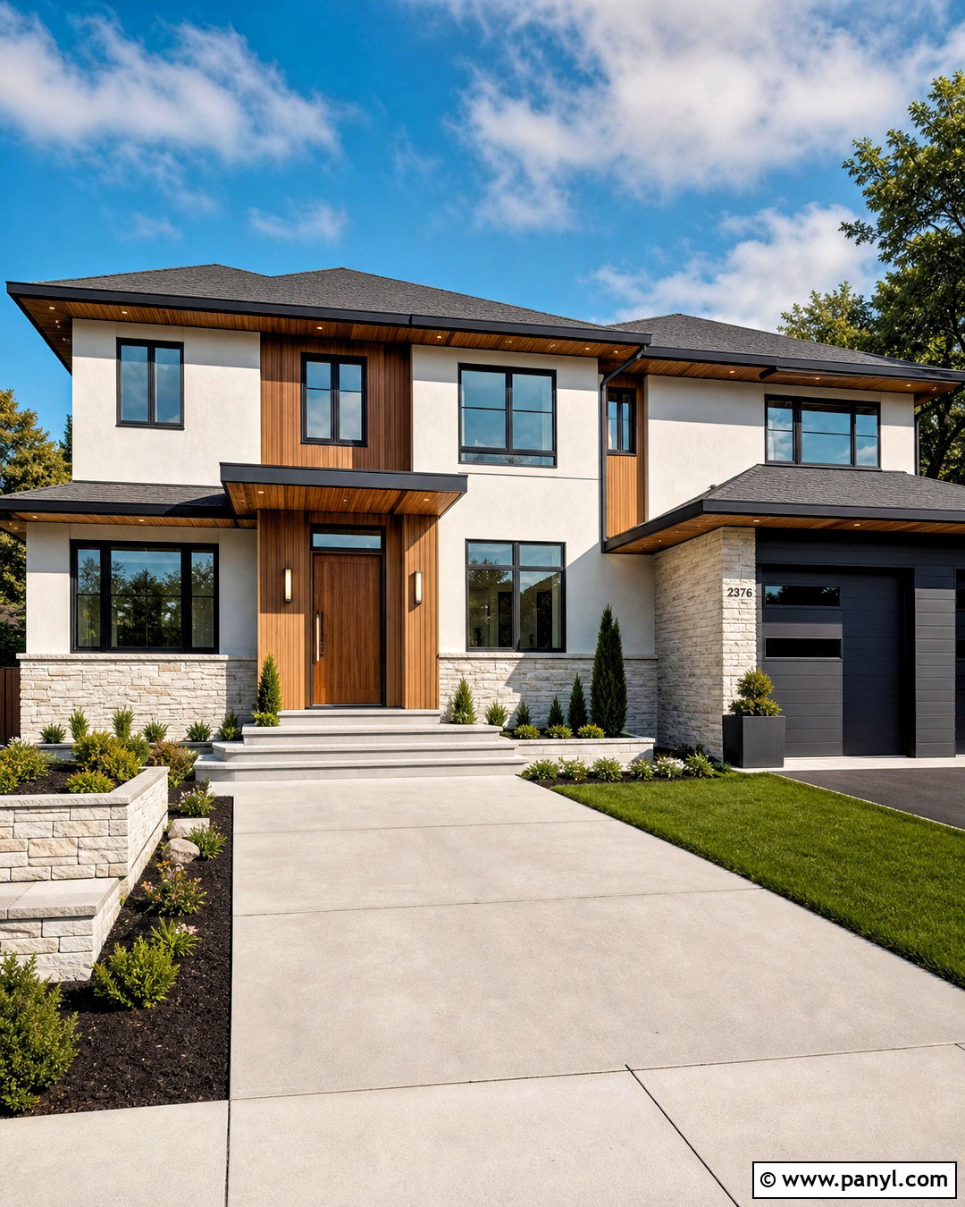 Mixed Material Geometric Exterior Wall - 20 exterior wall texture patterns