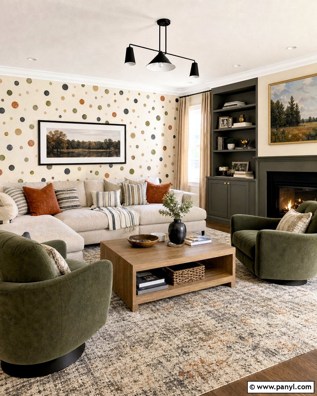 Mixed Spot Wallpaper Family Room - 20 spot wallpaper ideas