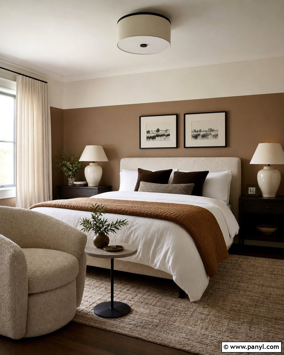Mocha 34 Painted Bedroom - 25 34 Painted Wall ideas