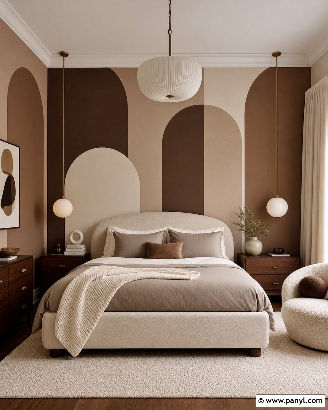 Mocha Arch Wallpaper Bedroom - 30 neutral colors wallpaper ideas