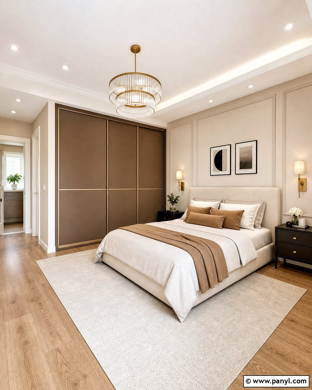 Mocha Brown And Champagne Sliding Wardrobe - 20 sliding wardrobe color ideas bedroom ideas