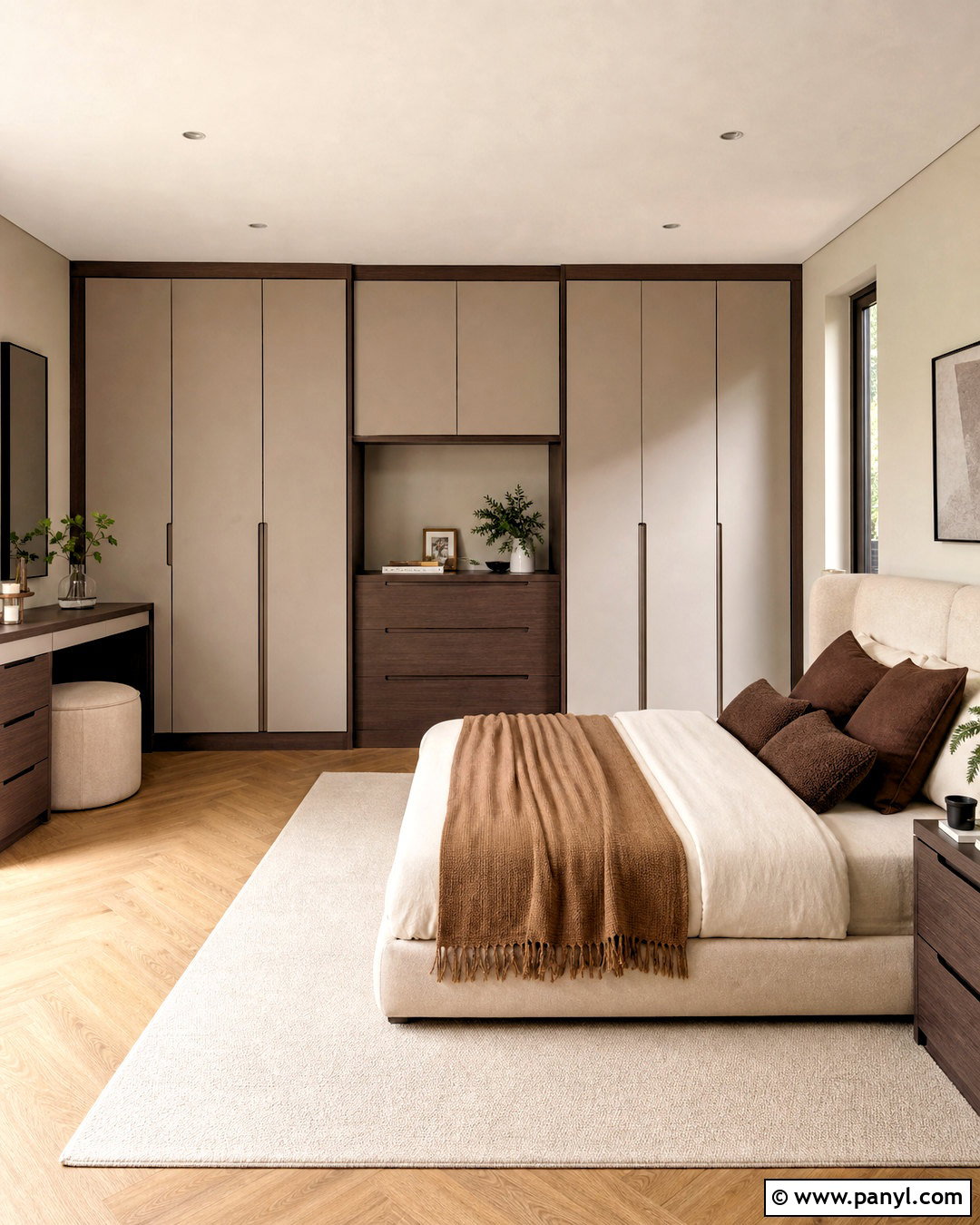 Mocha Brown And Taupe Bedroom Cupboards - 20 bedroom cupboards colour combination ideas