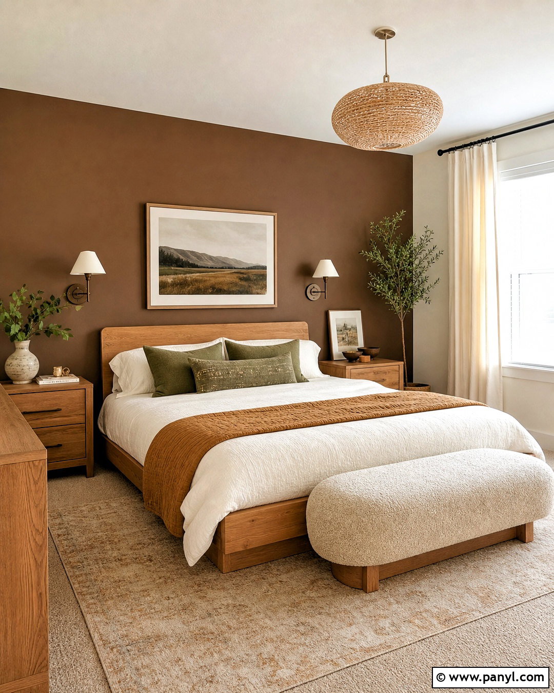 Mocha Brown Bedroom Accent Wall - 20 brown accent wall ideas