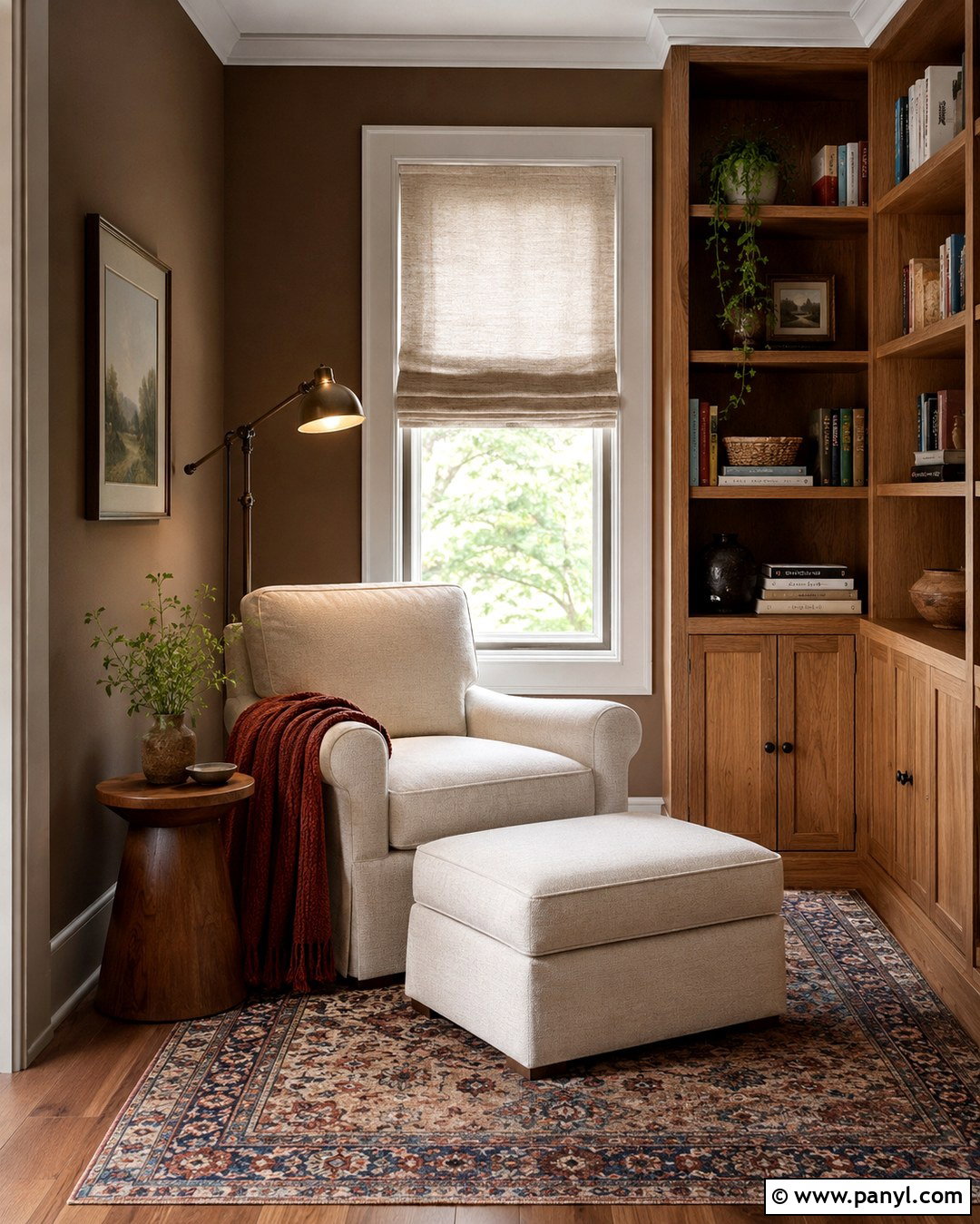 Mocha Brown Reading Nook - 20 Mocha Brown Walls