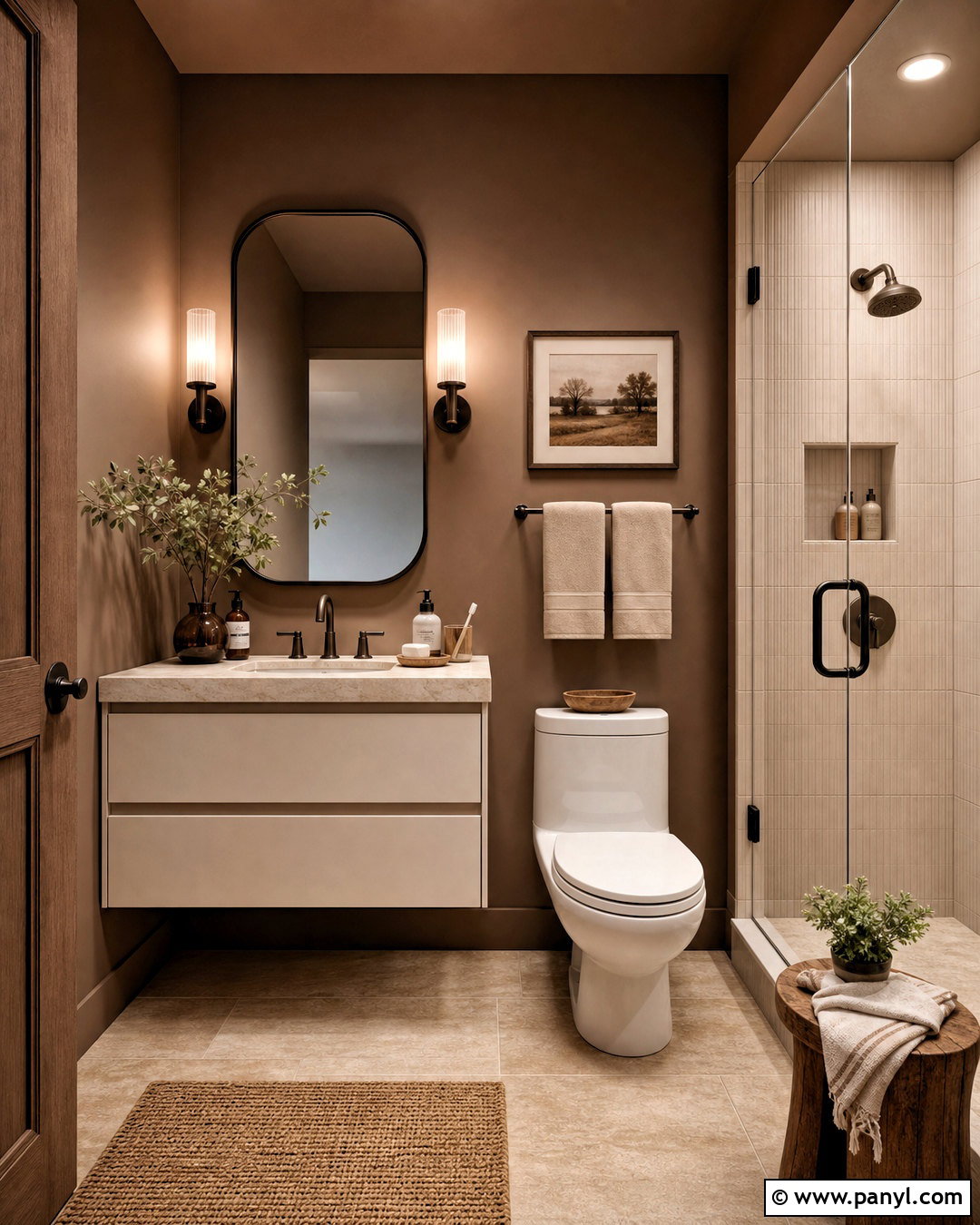 Mocha Brown Small Bathroom - 20 small bathroom color ideas paint ideas
